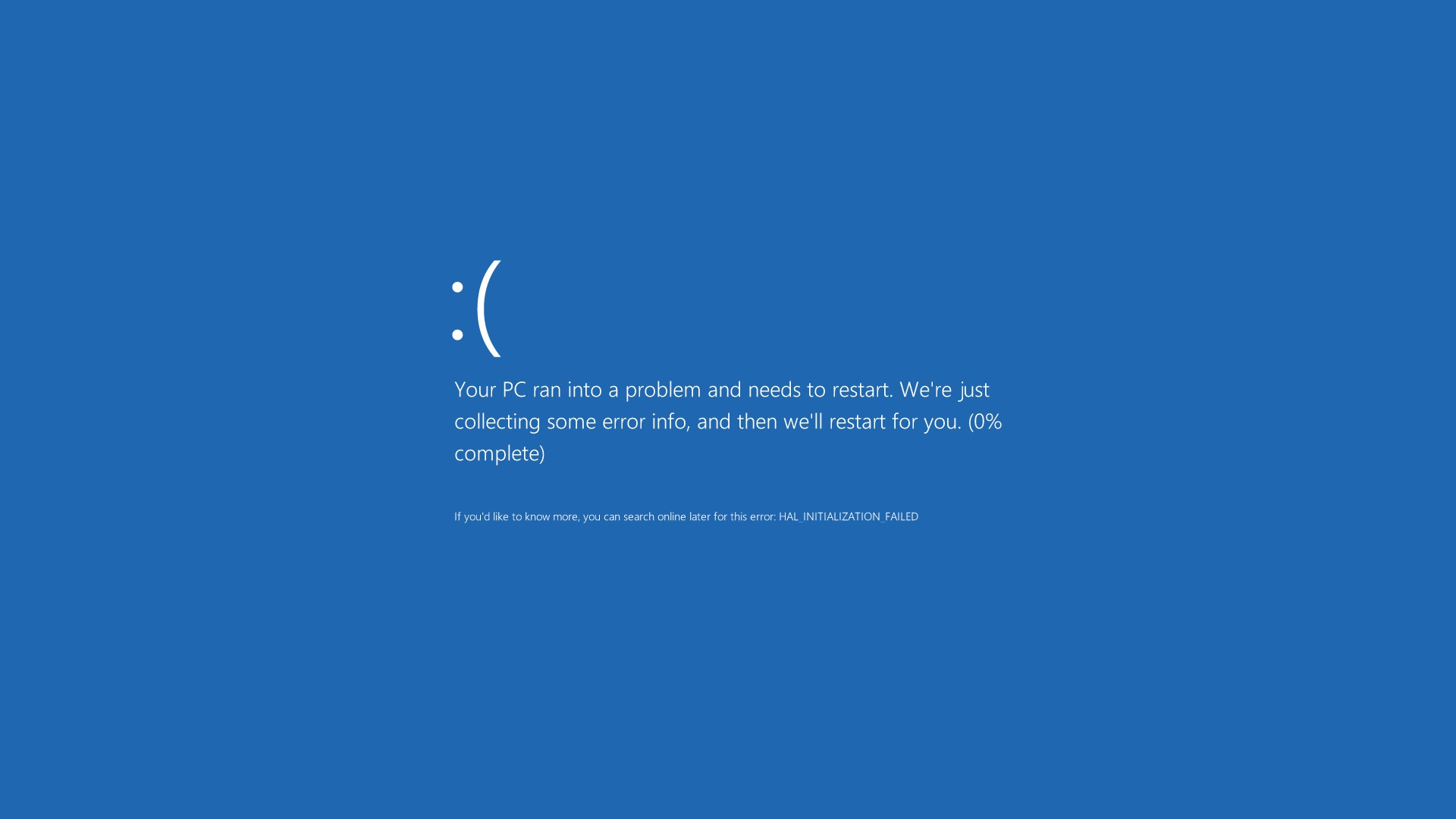 blue screen of death