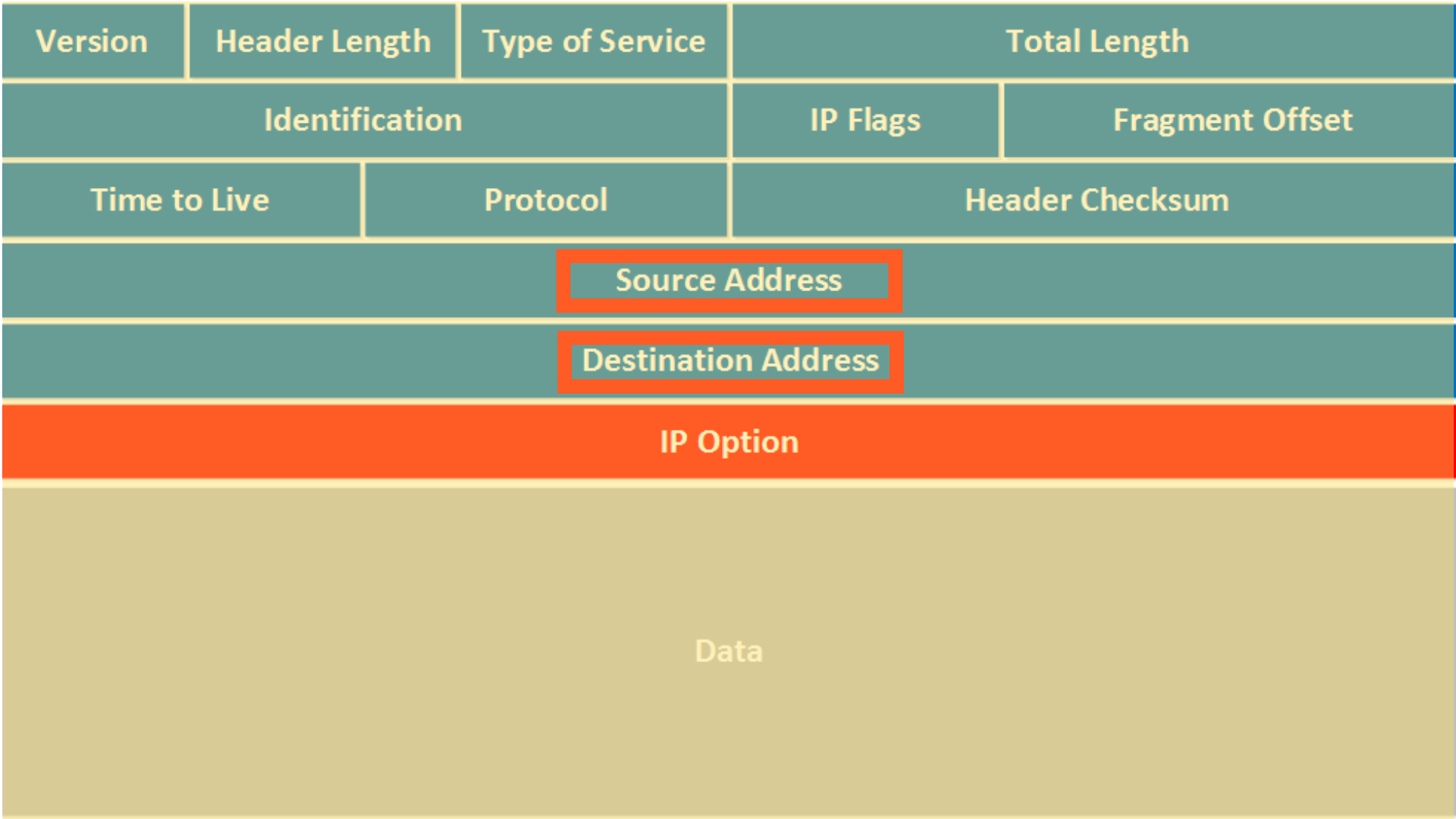 what is ip spoofing explained with pic of a packet header